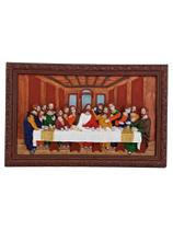 Imagem da Santa Ceia de Nosso Senhor Jesus Cristo de parede com alça 17cm em Resina
