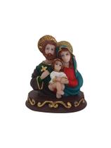 Imagem da Santa Sagrada Família de Nazaré busto com base oval 8cm em resina