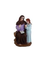 Imagem da Santa Sant' Ana com Maria sentada 8cm resina