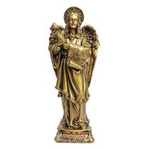 Imagem de Arcanjo São Gabriel de Resina Pintura Bronze 20 cm