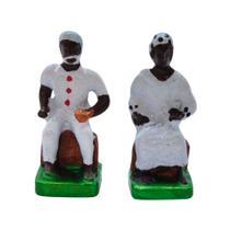 Imagem de chumbo casal preto velho 5cm - unidade