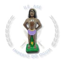 Imagem de gesso 20cm - caboclo pena roxo