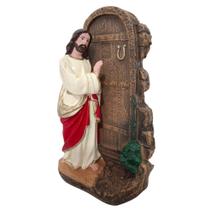 Imagem de Jesus Batendo na Porta de Borracha Inquebrável 21 cm Imagem Católica Decoração Estatueta