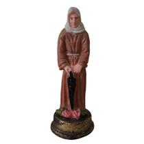 Imagem de Nhá Chica em Resina 9 cm Pequena Miniatura Imagem Católica Decoração Estatueta