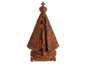 Imagem De Nossa Senhora Aparecida Cor Cobre Em Resina 30 Cm