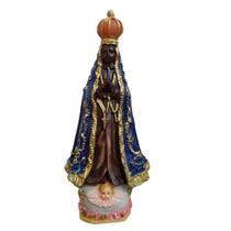 Imagem de Nossa Senhora Aparecida de Resina 15 cm Imagem Católica Decoração