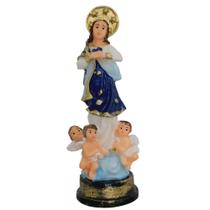 Imagem de Nossa Senhora da Imaculada Conceição de Resina 9 cm Imagem Católica Miniatura Decoração