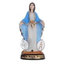 Imagem de Nossa Senhora das Graças com Medalha em Resina - 9cm