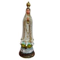 Imagem de Nossa Senhora de Fátima de Resina 15 cm Imagem Católica Estatueta Decoração
