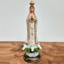 Imagem de Nossa Senhora de Fátima em Resina - 20 cm - Lojinha Uai