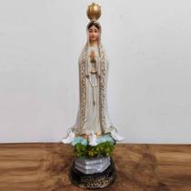 Imagem de Nossa Senhora de Fátima em Resina - 30 cm - Lojinha Uai