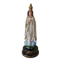 Imagem de Nossa Senhora de Fátima em Resina 9 cm Pequena Mini Imagem Católica Estatueta Decoração