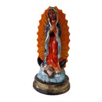 Imagem de Nossa Senhora de Guadalupe em Resina 9 cm Pequena Mini Imagem Católica Estatueta Decoração