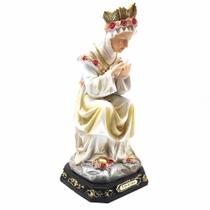 Imagem De Nossa Senhora De La Salette Sentada Resina Grande 30 Cm