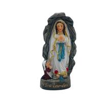 Imagem De Nossa Senhora De Lourdes Com Santa Bernadete Na Gruta Resina 8 Cm - FORNECEDOR 8