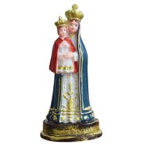 Imagem de Nossa Senhora do Bom Parto em Resina 9 cm Pequena Mini Imagem Católica Estatueta Decoração