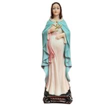 Imagem de Nossa Senhora do Ó de Resina Nossa Senhora Grávida 15 cm Imagem Católica Estatueta Imagem de Nossa Senhora do Ó de Resina Nossa Senhora Grávida 15 cm Imagem Católica Estatueta