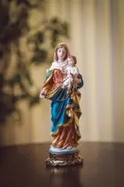 Imagem De Nossa Senhora Do Rosário 20cm Resina Importada