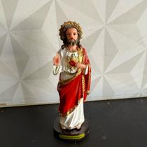 Imagem de resina Sagrado Coração de Jesus 14,5cm imagem religiosa católica pequena