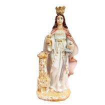 Imagem de Santa Bárbara de Resina 15 cm Imagem Católica Decoração Estatueta