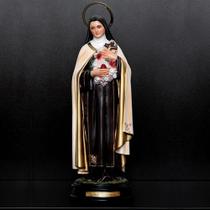Imagem de santa terezinha com rosa de belém 30cm em resina importada Imagem de santa terezinha com rosa de belém 30cm em resina importada