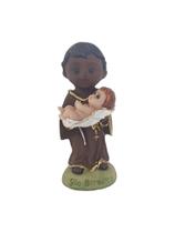 Imagem de São Benedito Criança Baby Infantil 10cm em resina Imagem de São Benedito Criança Baby Infantil 10cm em resina