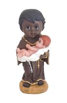 Imagem de São Benedito Criança Baby Infantil 15cm em Resina Imagem de São Benedito Criança Baby Infantil 15cm em Resina