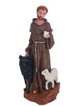 Imagem de São Francisco de Assis com Lobo 23cm resina - R&S