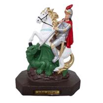 Imagem de São Jorge de Borracha Inquebrável 21 cm Imagem Católica Estatueta Decoração
