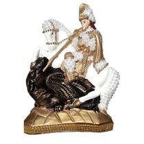 Imagem de São Jorge Perolada 27 cm, para ornamentação e seu Lar