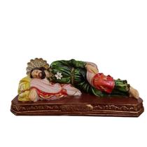 Imagem de São José Dormindo Deitado em Resina 20 cm Base Marrom Imagem Católica Decoração Estatueta Imagem de São José Dormindo Deitado em Resina 20 cm Base Marrom Imagem Católica Decoração Estatueta