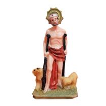 Imagem de São Lázaro de Resina 9 cm Imagem Católica Miniatura Decoração