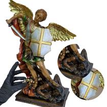 Imagem De São Miguel Arcanjo Grande Resina Santos Católicos Imagem De São Miguel Arcanjo Grande Resina Santos Católicos