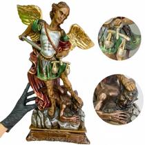 Imagem De São Miguel Arcanjo Grande Resina Santos Católicos