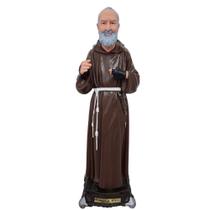 Imagem de São Padre Pio de Borracha Inquebrável 38 cm Imagem Católica Estatueta Decoração