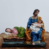 Imagem Deixa a Mãe Descansar Nossa Senhora Maria Descansando em Resina - 18 cm - Lojinha Uai
