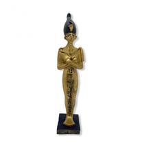 Imagem deus Egípcio Osíris Dourado em Resina 21 cm - META ATACADO