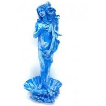 Imagem Deusa Afrodite Azul Claro Escultura Resina Estatua 27 Cm