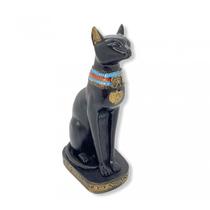 Imagem Deusa Egípcia Bastet Preto Em Resina 18 Cm Imagem Deusa Egípcia Bastet Preto Em Resina 18 Cm
