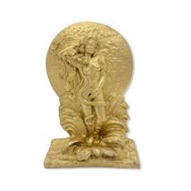 Imagem Deusa Lilith Em Pé Dourada Em Resina 18 Cm - Bialluz Presentes