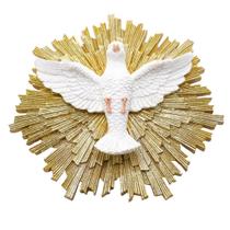 Imagem Divino Espírito Santo Adorno Parede Importado Resina - Amém Decoração Religiosa