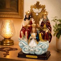 Imagem Divino Pai Eterno 17cm Em Resina Decorativa Católica Colorido