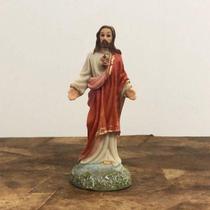 Imagem do Sagrado Coração de Jesus em Resina - 15 cm - Lojinha Uai