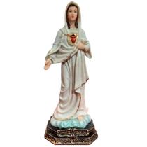 Imagem do Sagrado Imaculado Coração de Maria em Resina 20 cm Imagem Católica Estatueta Decoração