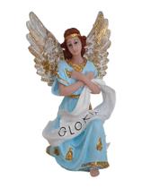 Imagem do Santo Anjo da Guarda Glória de joelhos 17cm em Resina