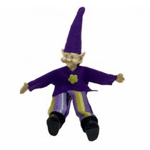 Imagem Duende Travesso Lilás Articulável Resina 20 Cm