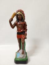 Imagem em gesso caboclo cobra coral 26,5 cm