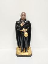 Imagem em gesso exu do ouro roupa preta 20,5 cm