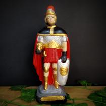 Imagem em gesso ogum mege da calunga 21cm