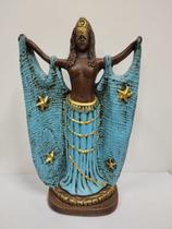 Imagem em gesso orixá iemanjá com rede modelo 002 32,5 cm Imagem em gesso orixá iemanjá com rede modelo 002 32,5 cm